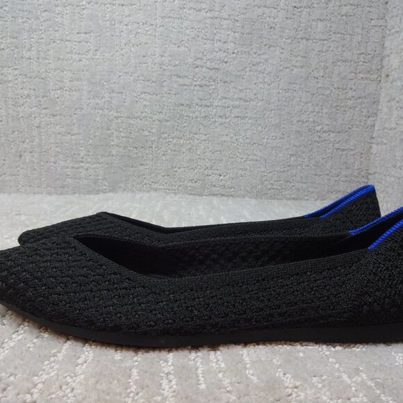 Rothy's The Point Honeycomb Black Flat Slip on Shoes Womens Size 8,9 - Picture 2 of 11